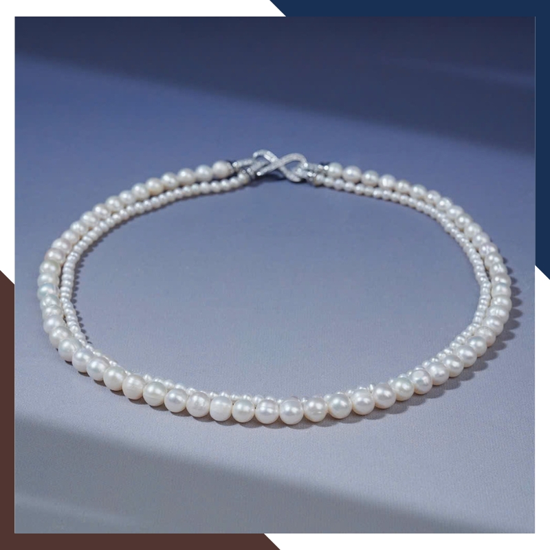 Vòng cổ ngọc trai đôi VCNT166 – Thanh lịch, sang trọng, quý phái