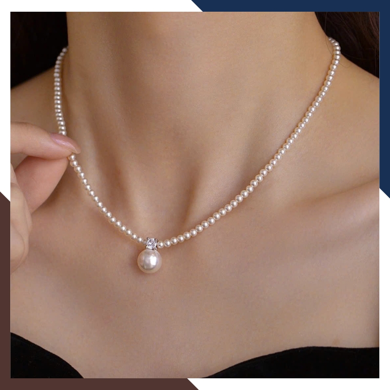 Vòng cổ ngọc trai nhỏ dáng choker VCNT160 – Thanh lịch và tinh tế
