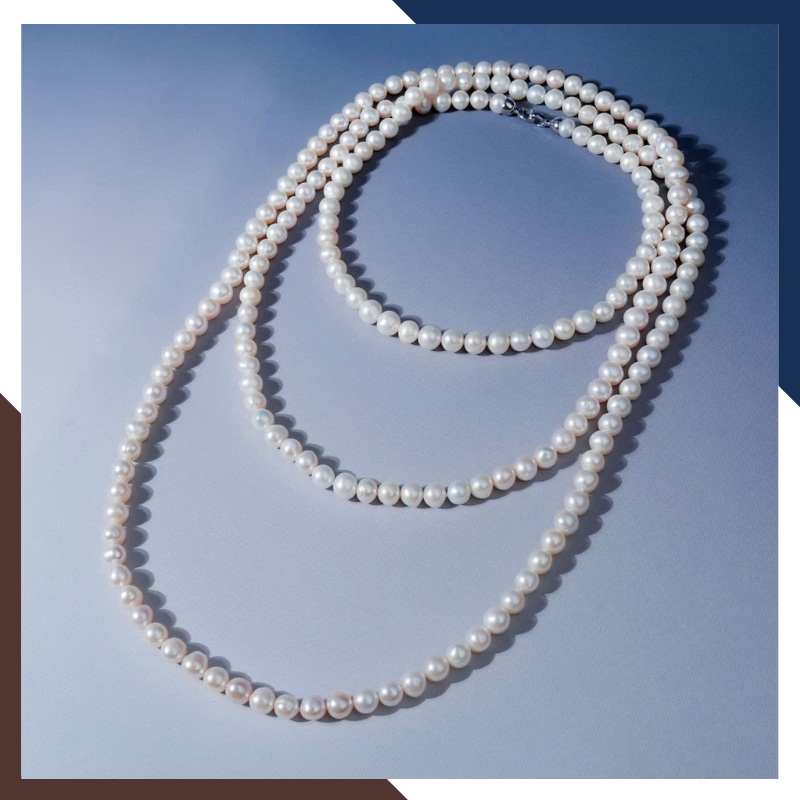 Vòng cổ ngọc trai dài 110cm VCNT168 – Quý phái cho nữ