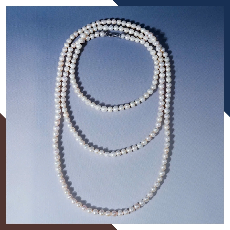 Vòng cổ ngọc trai dài 110cm VCNT168 – Quý phái cho nữ