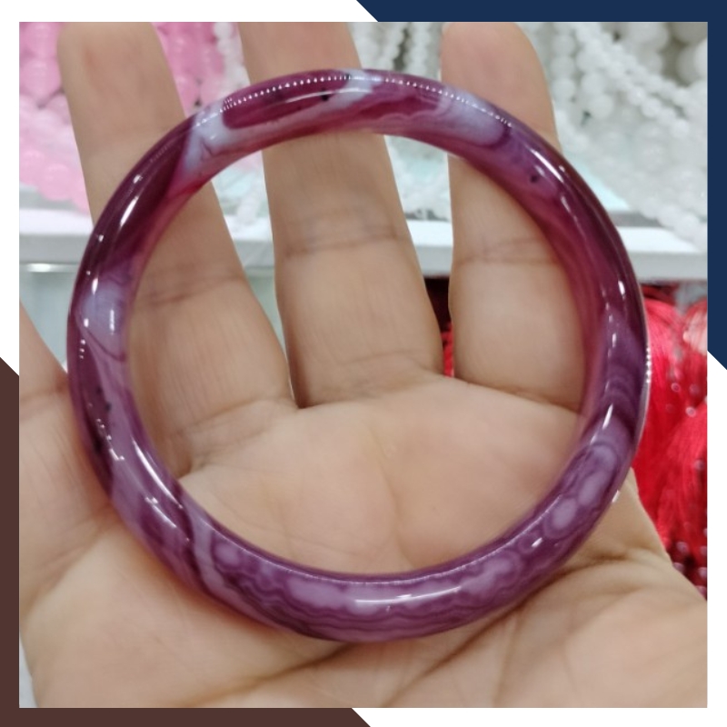 Vòng mã não vân đỏ trắng liền khối bản mo 10mm cho nữ mệnh hỏa, mệnh thổ, mệnh kim, mệnh thủy mã AC120