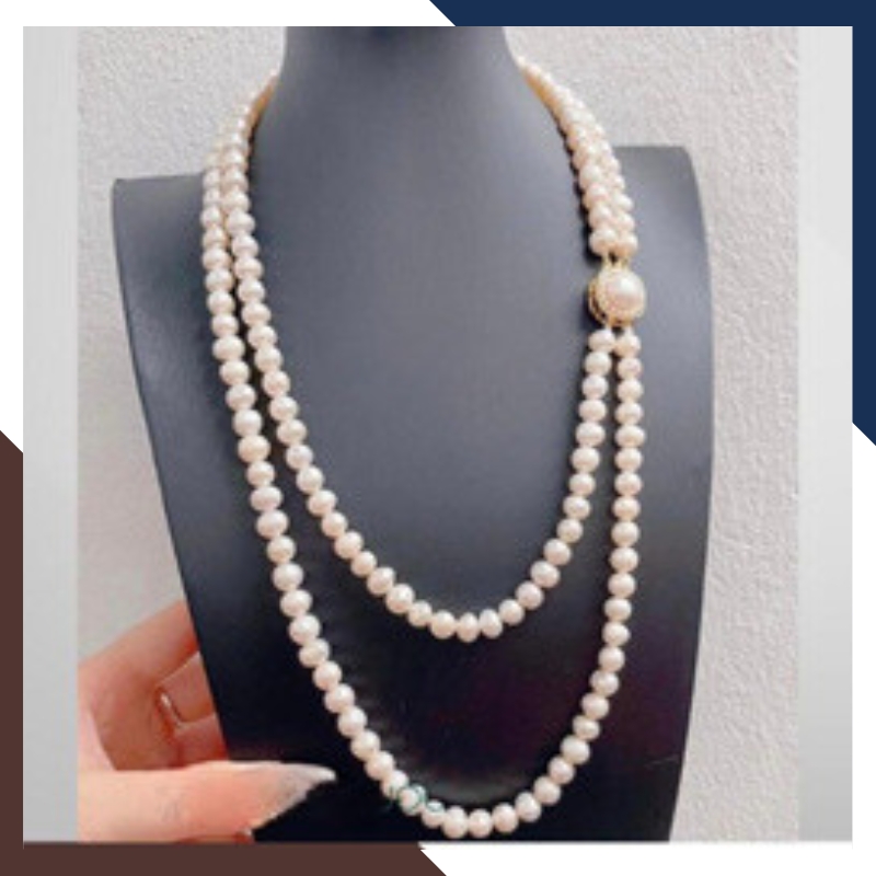 Vòng ngọc trai mặc áo dài kiểu 2 vòng đẹp cho nữ mã 78CH280