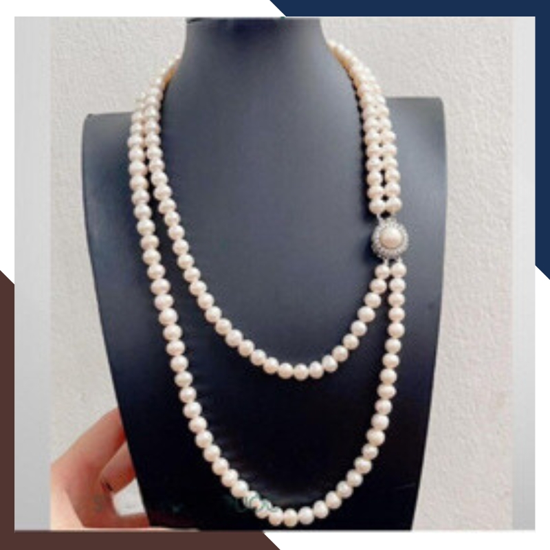 Vòng ngọc trai mặc áo dài kiểu 2 vòng đẹp cho nữ mã 78CH280