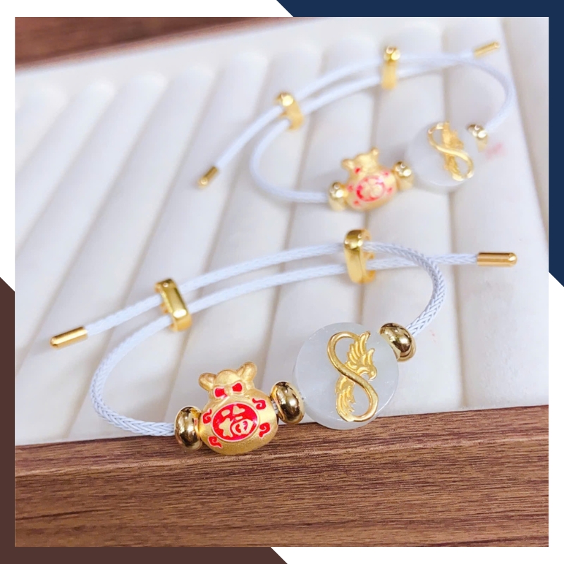 Vòng Ngọc Trăng Non Phong Thủy VTDPT52 – Đeo Bình An, Hút Năng Lượng Tốt