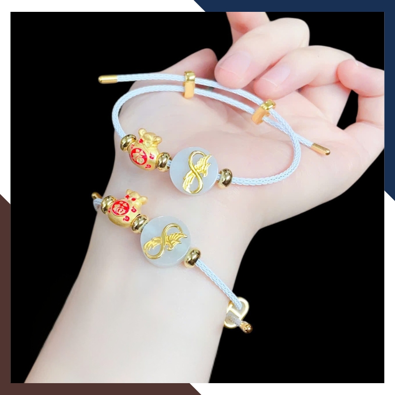 Vòng Ngọc Trăng Non Phong Thủy VTDPT52 – Đeo Bình An, Hút Năng Lượng Tốt