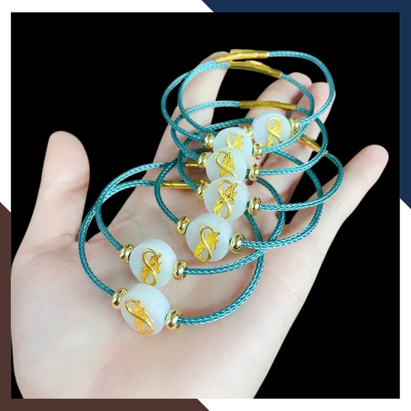 Vòng Ngọc Trăng Non Phong Thủy VTDPT52 – Đeo Bình An, Hút Năng Lượng Tốt