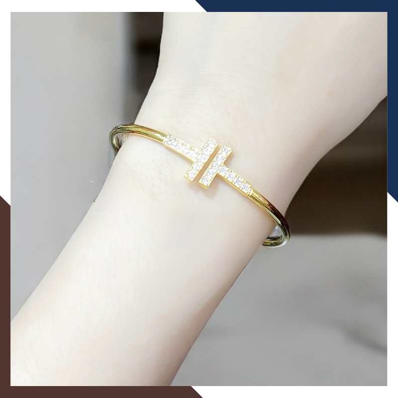 Vòng tay cuff vàng 10k cho nữ LTVN200 – thiết kế tinh tế, trẻ trung, hiện đại