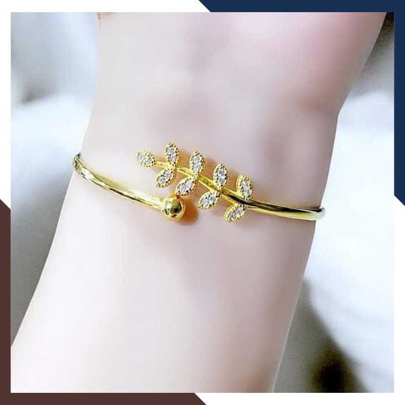 Vòng tay cuff vàng 10k cho nữ LTVN200 – thiết kế tinh tế, trẻ trung, hiện đại