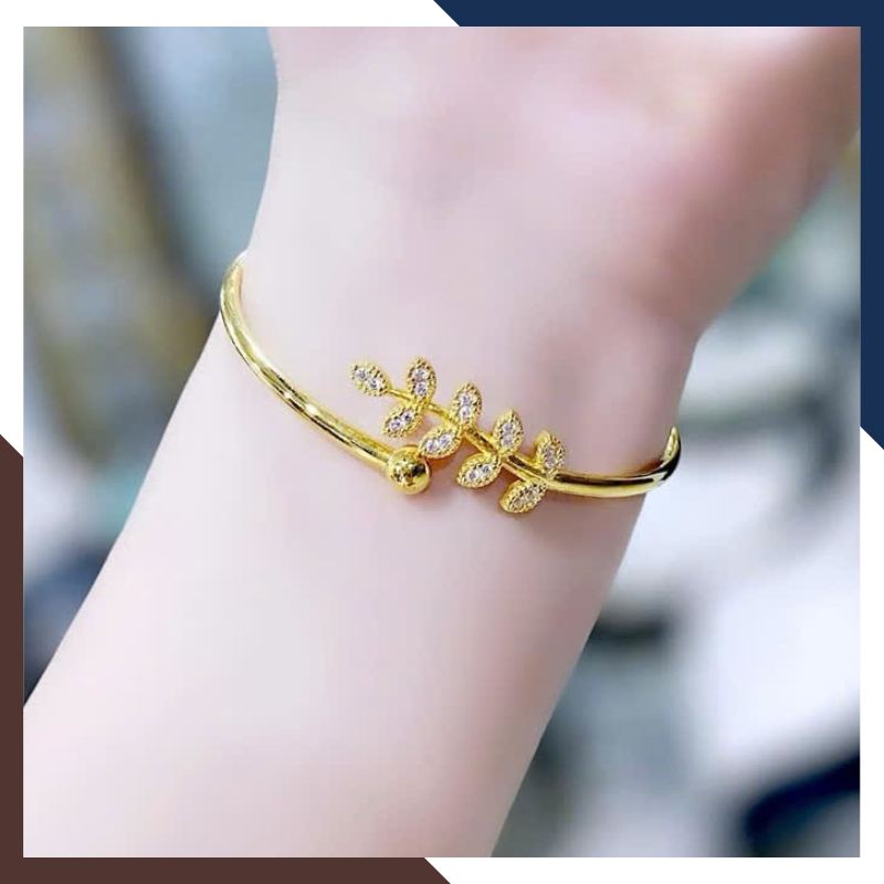 Vòng tay cuff vàng 10k cho nữ LTVN200 – thiết kế tinh tế, trẻ trung, hiện đại