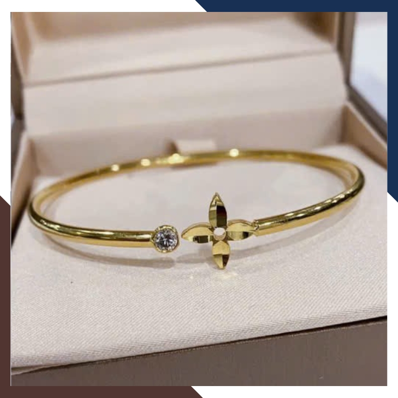 Vòng tay cuff vàng 10k cho nữ LTVN200 – thiết kế tinh tế, trẻ trung, hiện đại