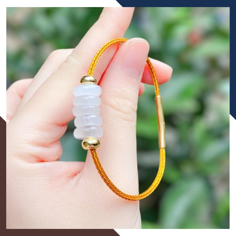 Vòng Tay Ngũ Điếu Đá Tự Nhiên Hợp Mệnh Kim, Mộc, Thủy, Hỏa, Thổ VTDPT39