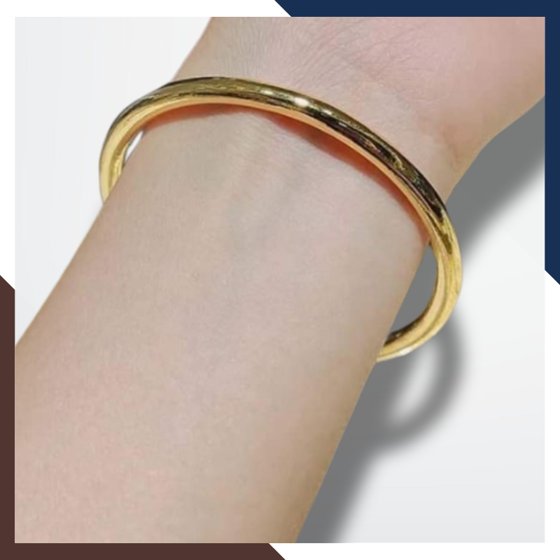 Vòng tay vàng nữ 24k trơn, kiềng vàng ta 9999 2 chỉ mã TL1C7