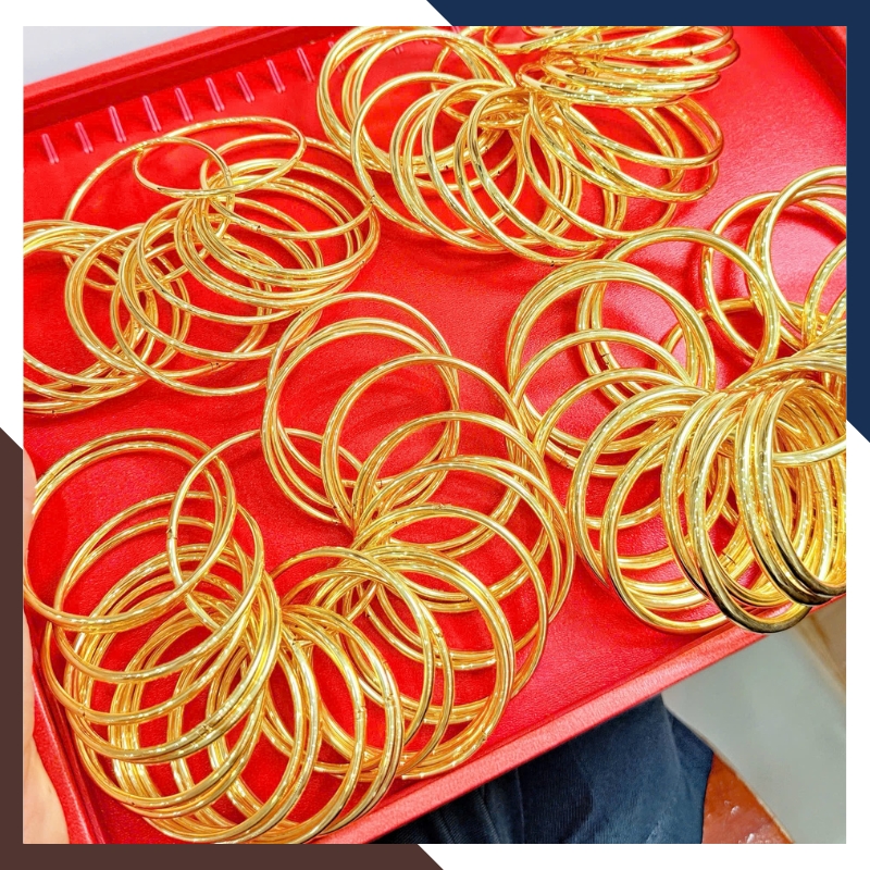 Vòng Tay Vàng Nữ Trơn 10k Bản 3mm Mã LTVN190 – Sang Trọng & Thanh Lịch