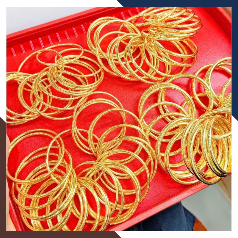 Vòng Tay Vàng Trơn 10K Bản Nhỏ 2mm LTVN188 – Thanh Mảnh & Sang Trọng