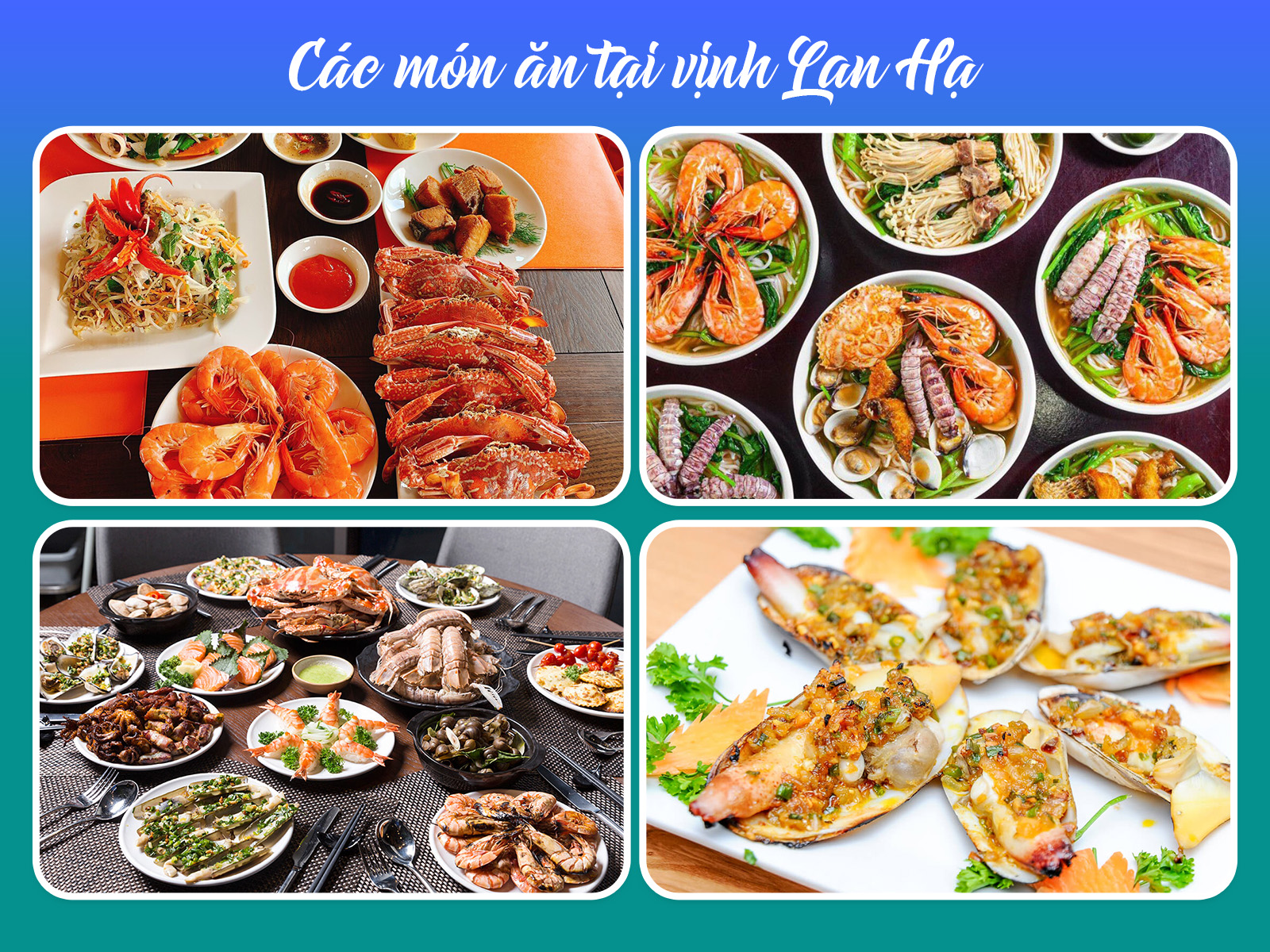 Các món ăn tại vịnh Lan Hạ Cát Bà vô cùng hấp dẫn