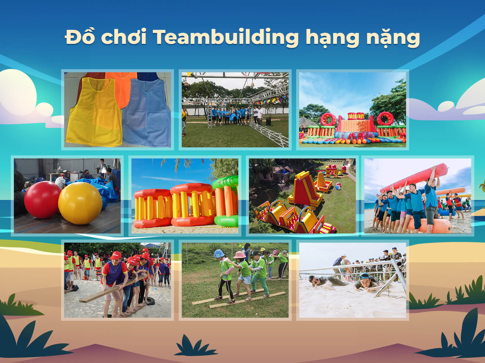 Một số loại đồ chơi Teambuilding hạng nặng của FMD Media