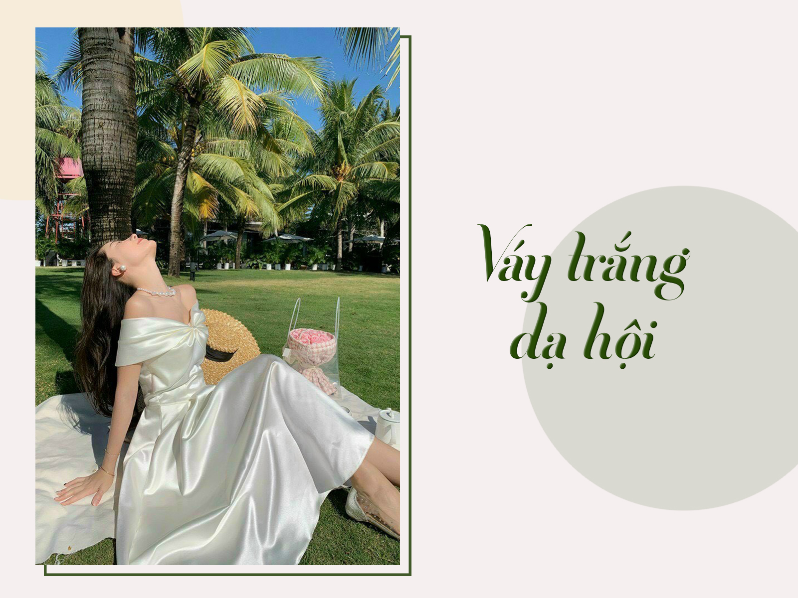 Váy trắng chụp kỷ yếu concept dạ hội