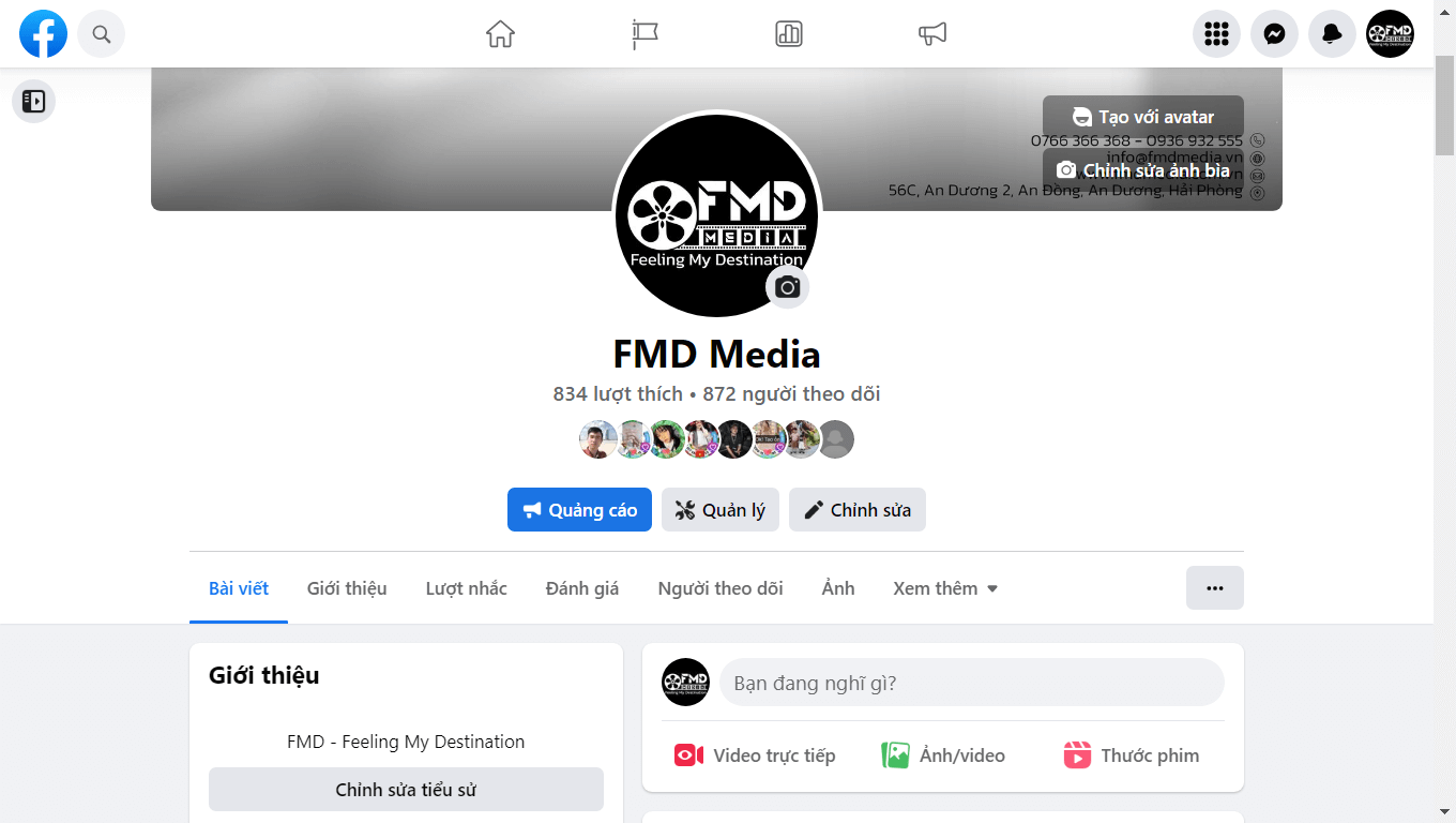 Fanpage dịch vụ Media tour du lịch của FMD Media