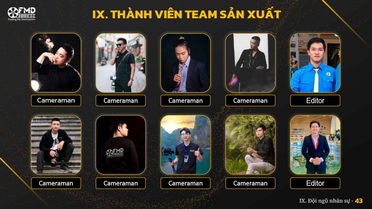 đội ngũ kỹ thuật quay phim chụp ảnh fmd media