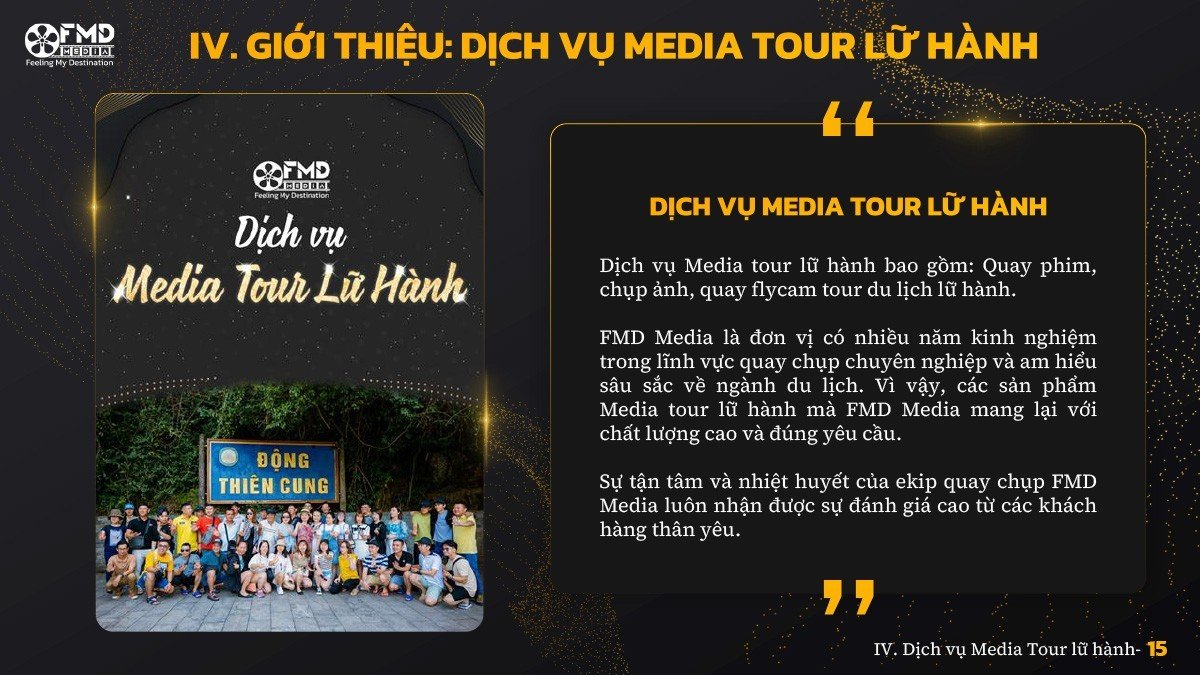 giới thiệu dịch vụ media tour lữ hành