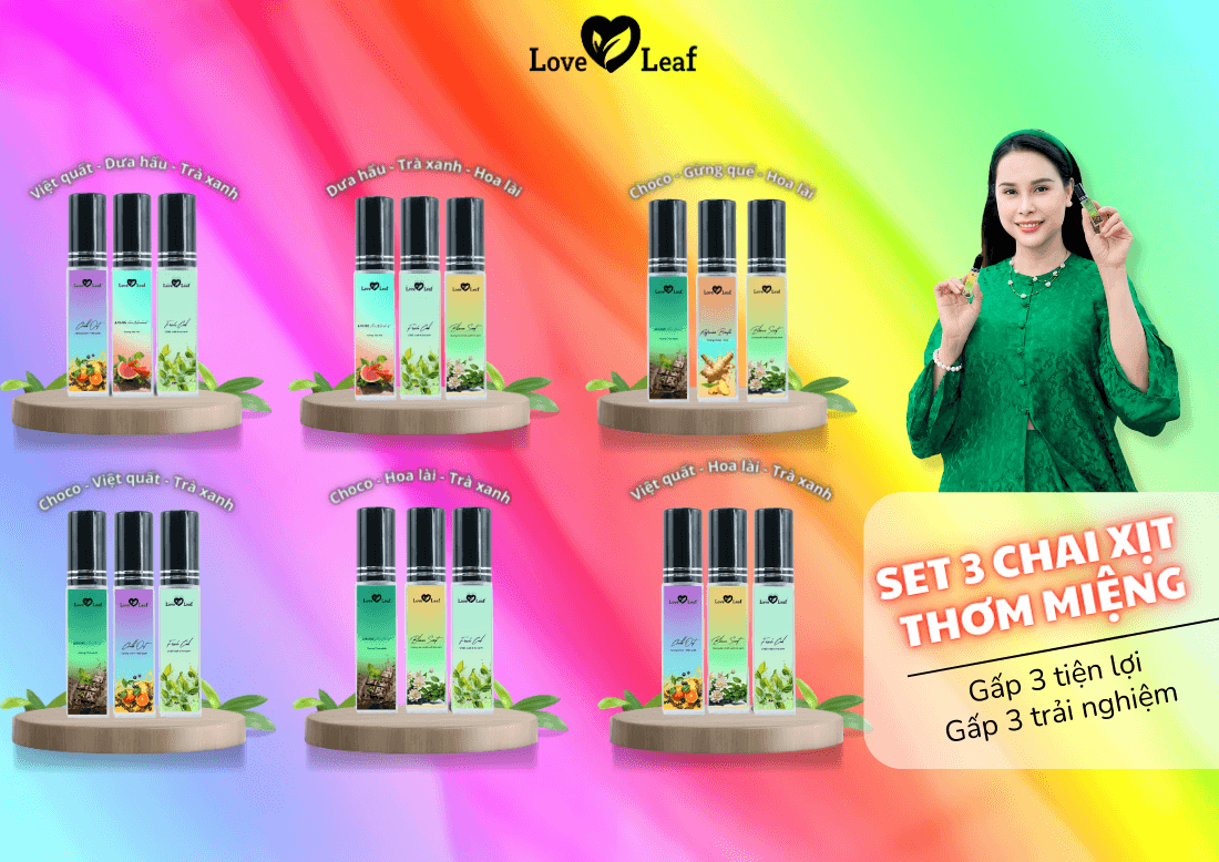 Set xịt thơm miệng Love Leaf - Sự lựa chọn hoàn hảo cho hơi thở thơm mát