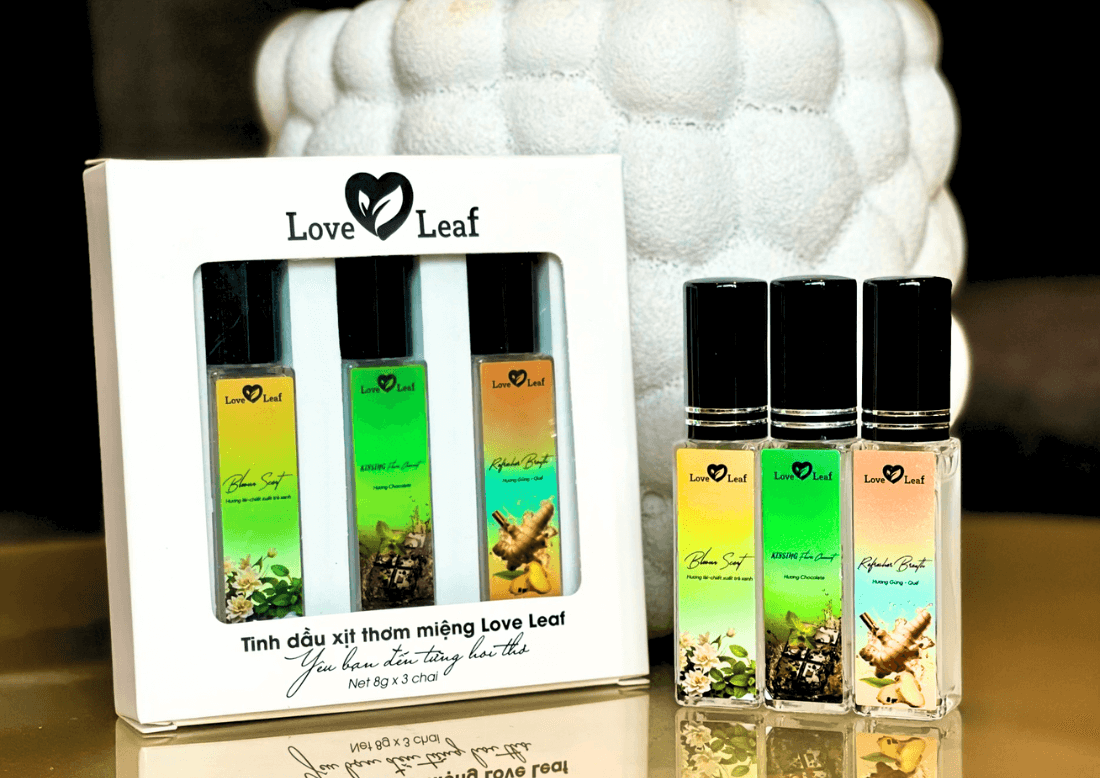Set 3 chai Xịt thơm miệng Love Leaf