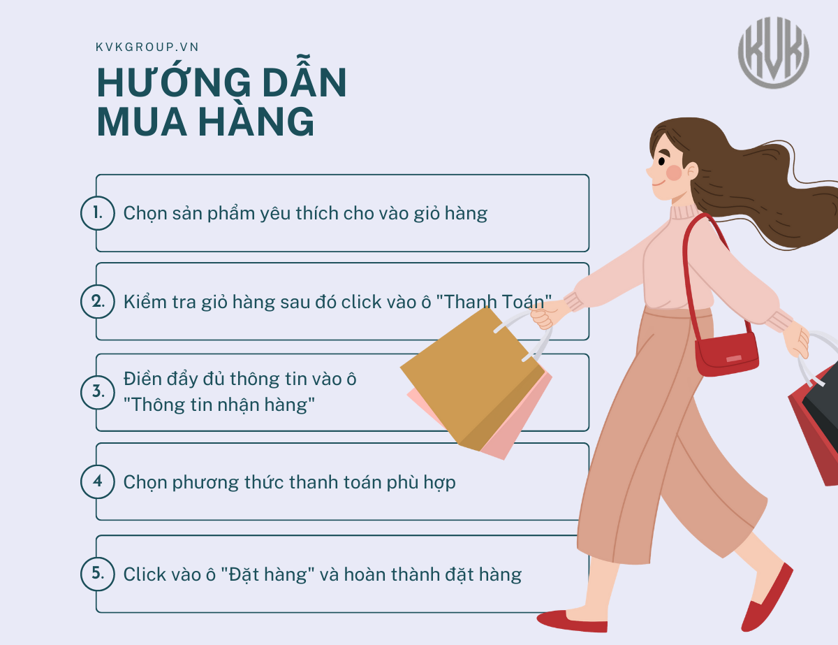 Hướng dẫn mua hàng tại KVK Group