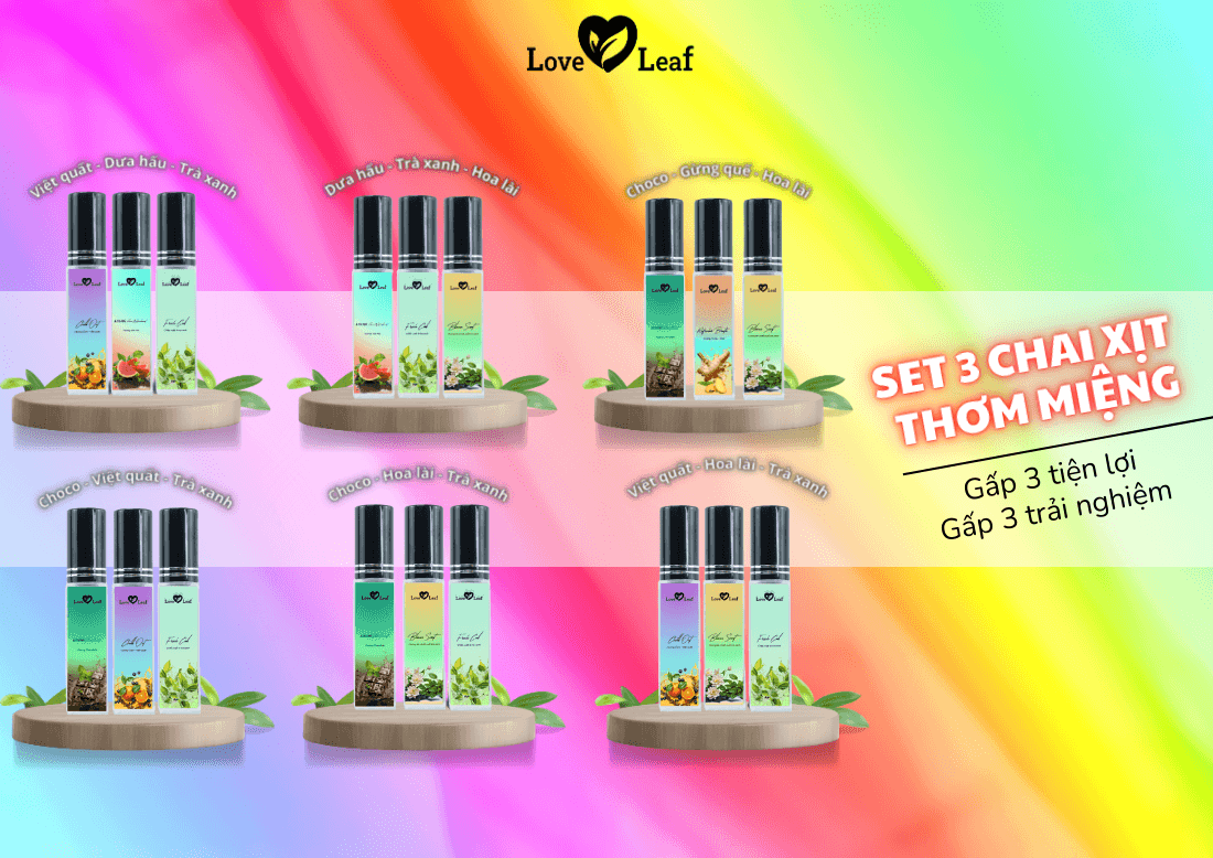 Set 3 xịt thơm miệng 