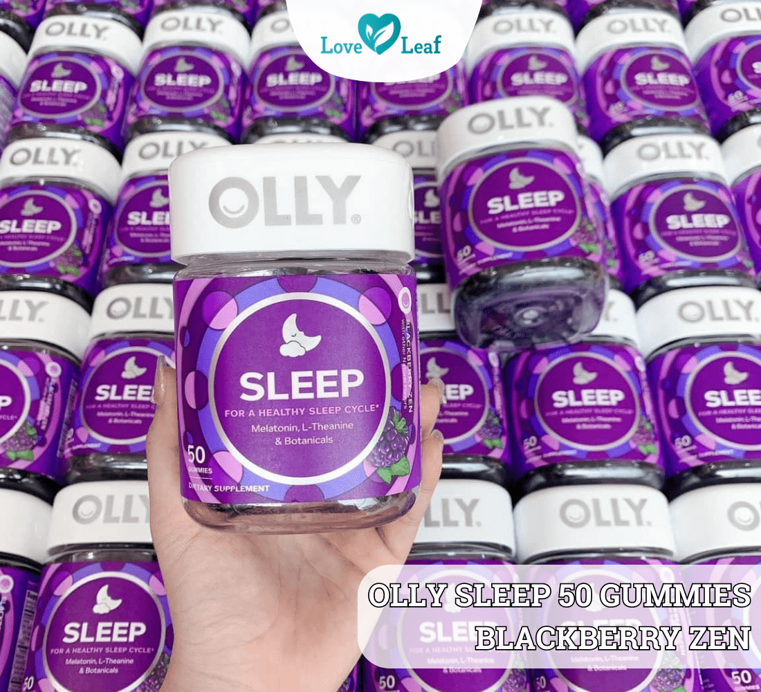 Kẹo dẻo hỗ trợ giấc ngủ Olly Sleep 50 Gummies - Blackberry Zen