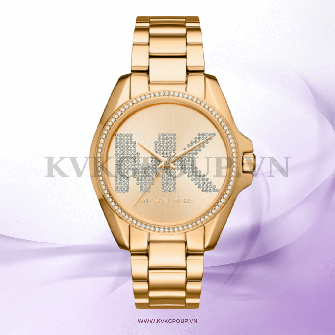 ng h MICHAEL KORS Unisex MK6555 Bradshaw Pave Crystal Steel