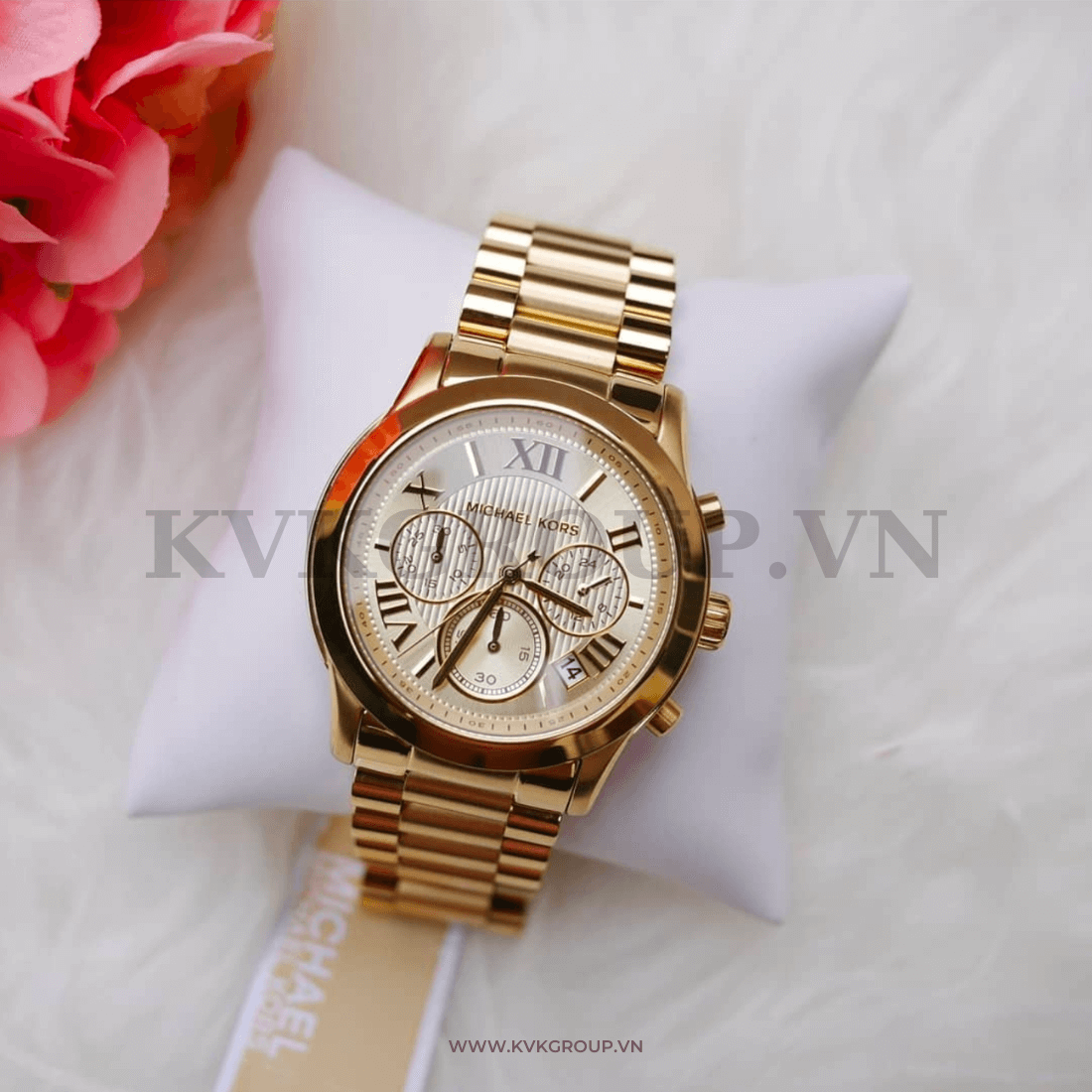 ng h MICHAEL KORS Unisex MK6274 Cooper Chronograph Gold Tone