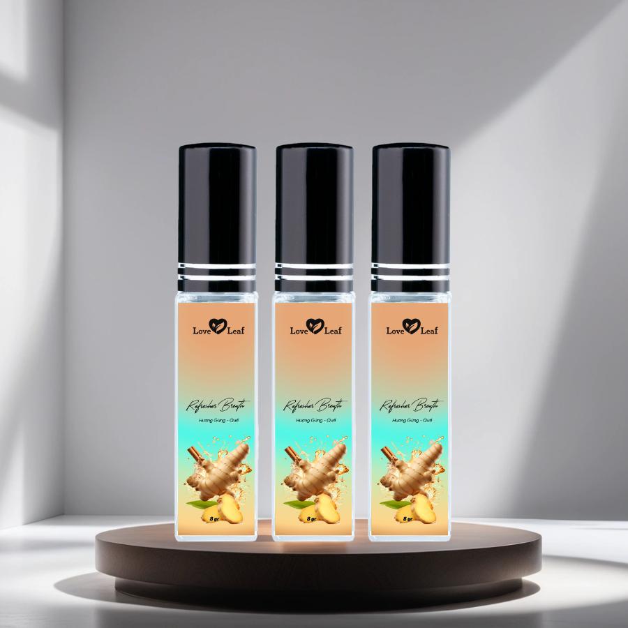 Chai Xịt Thơm Miệng Love Leaf Hương Gừng Quế Thanh Lọc Khoang Miệng, Chai 8gr
