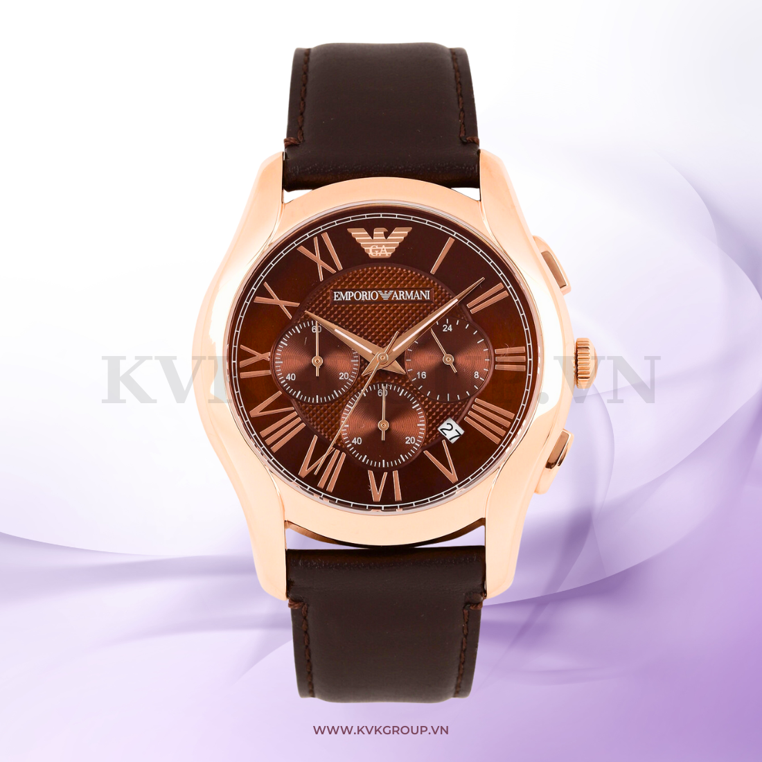 ng h EMPORIO ARMANI nam AR1701 Chronograph Brown Dial Watch 45mm