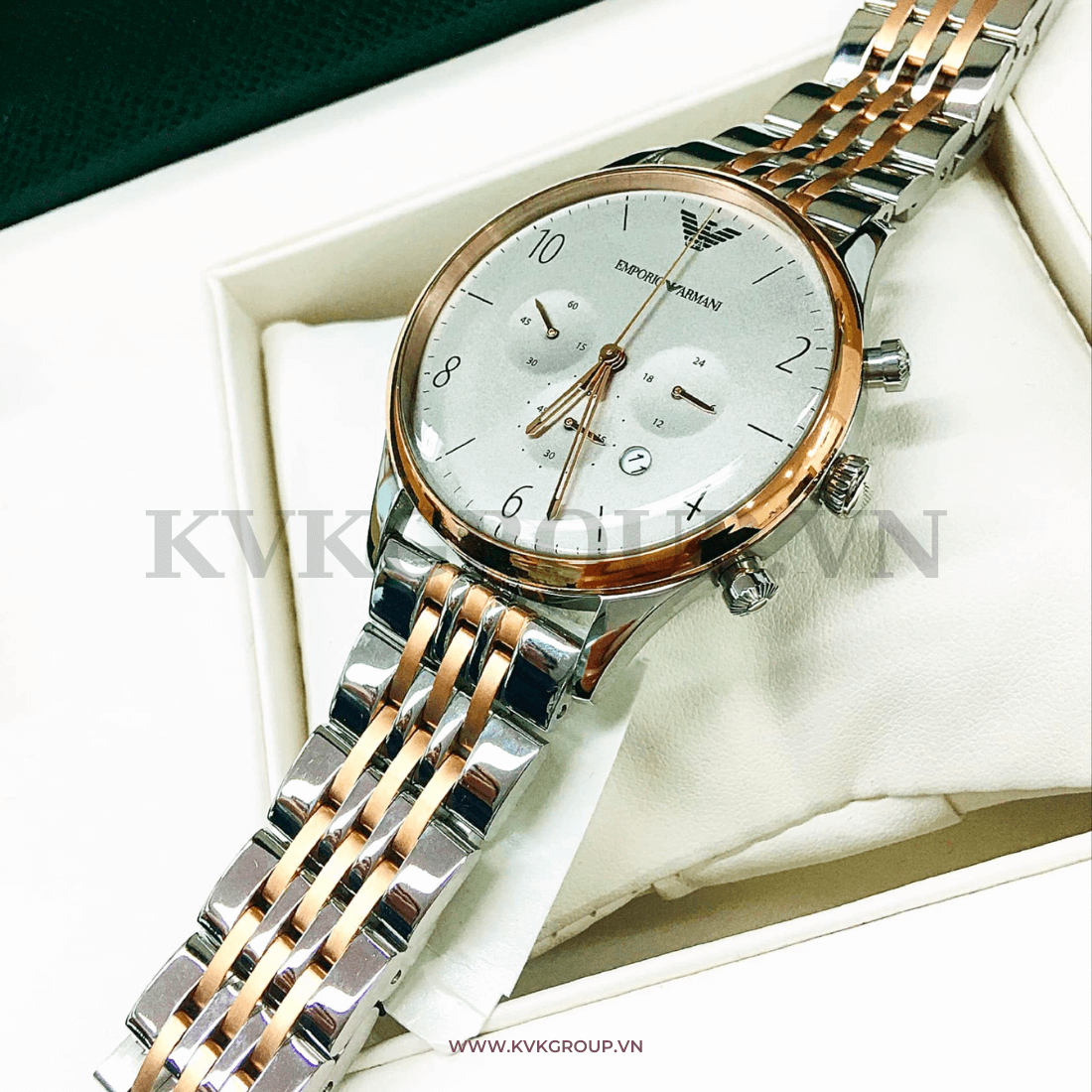 ng h EMPORIO ARMANI nam AR1864 Grey Dial Chronograph Watch 43mm