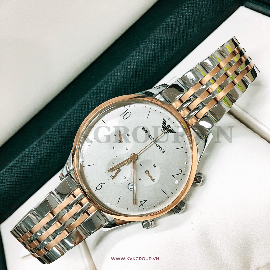 ng h EMPORIO ARMANI nam AR1864 Grey Dial Chronograph Watch 43mm
