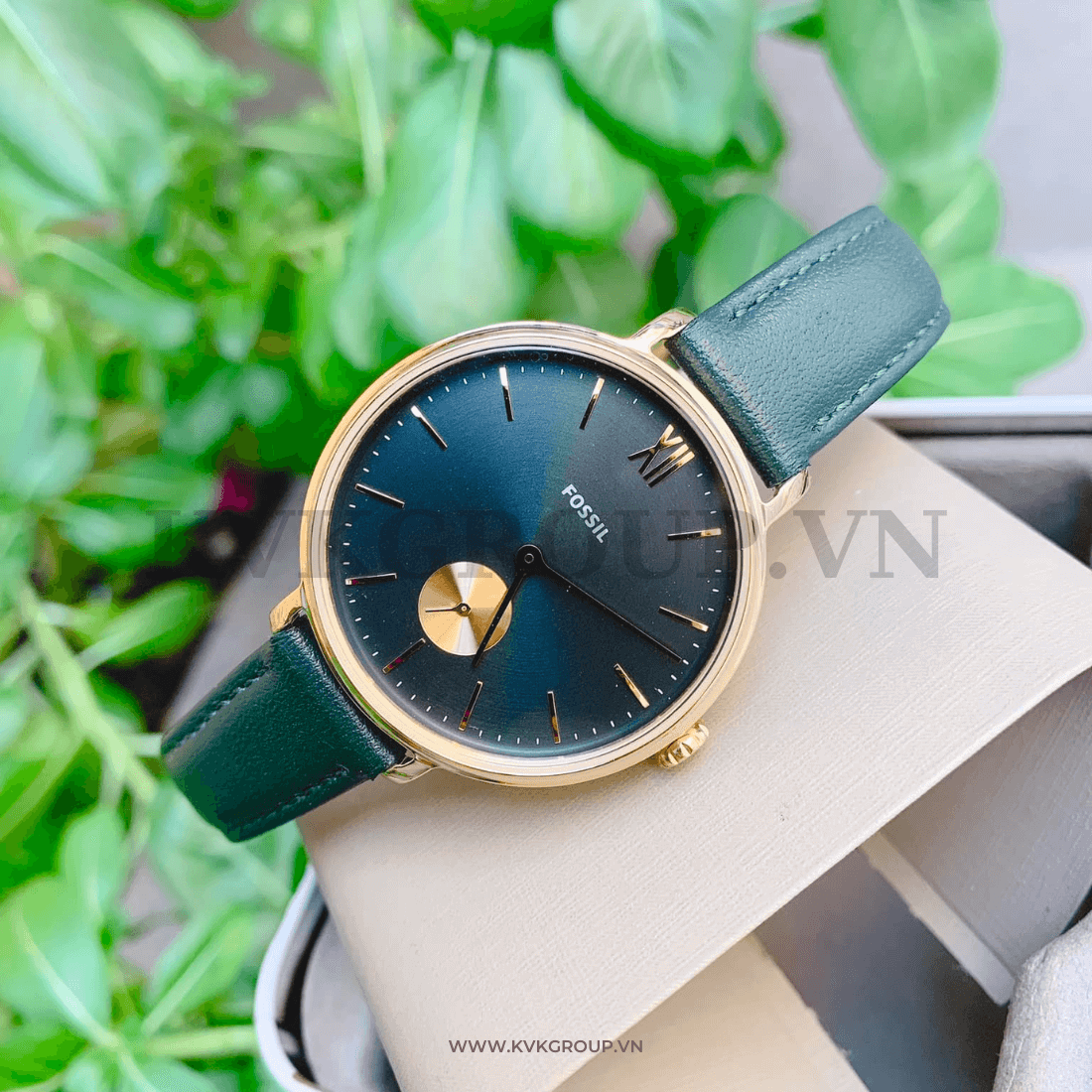 Đồng hồ FOSSIL nữ ES4662 Kalya Three-Hand Green Tone Watch 36mm