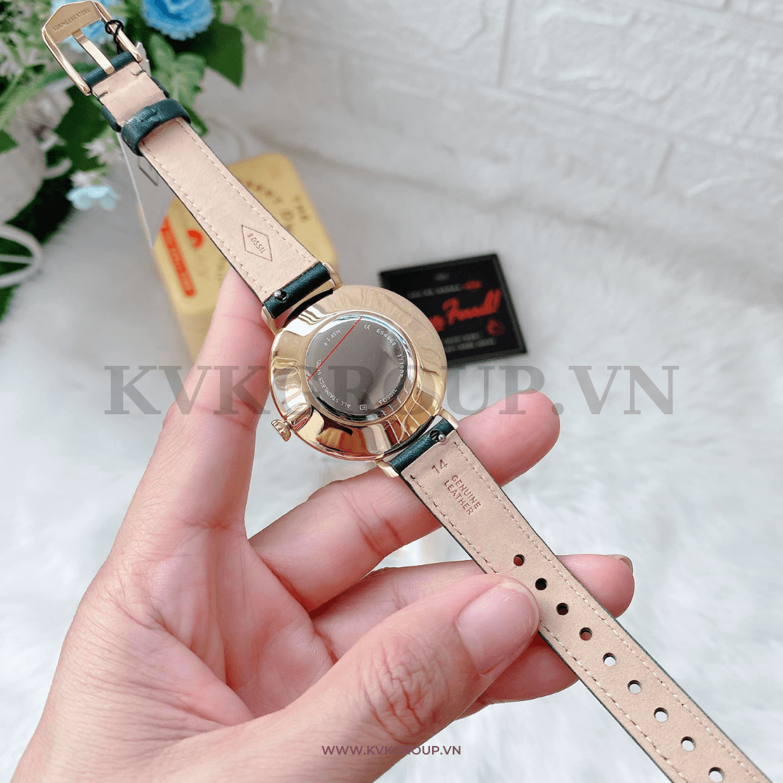 Đồng hồ FOSSIL nữ ES4662 Kalya Three-Hand Green Tone Watch 36mm