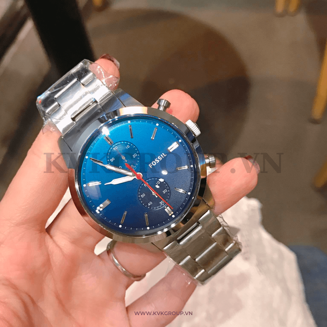 Fossil townsman 44mm chronograph stainless steel watch cheap