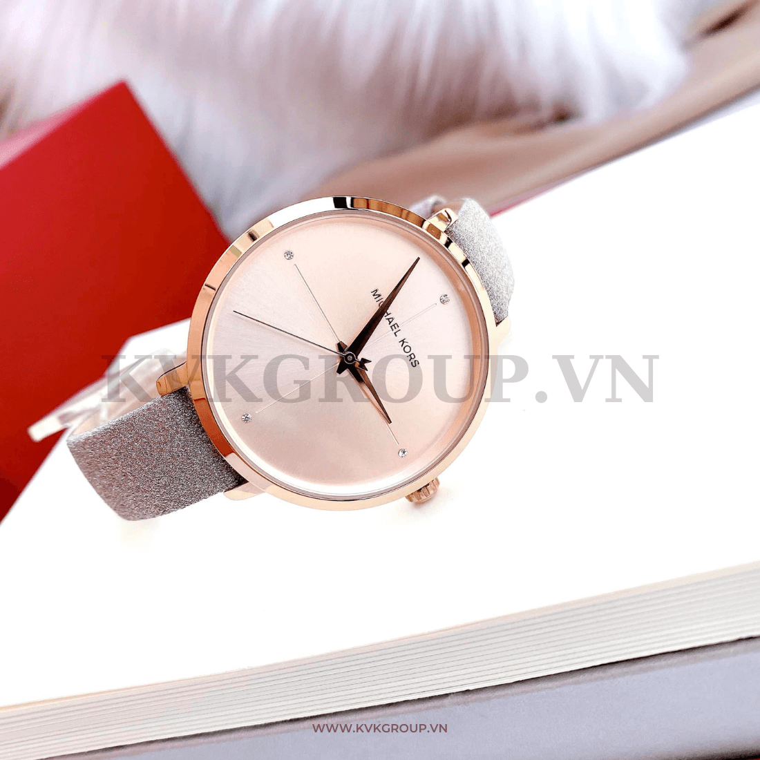 Michael kors women's charley rose gold leather watch discount mk2794