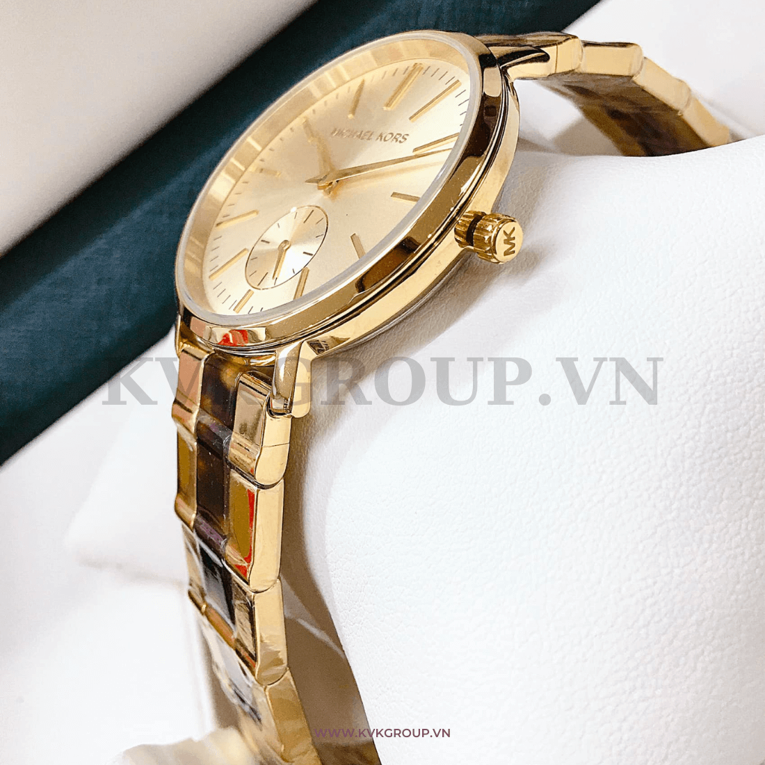 ng h MICHAEL KORS Unisex MK3511 Jaryn Gold Dial Steel Watch 38mm