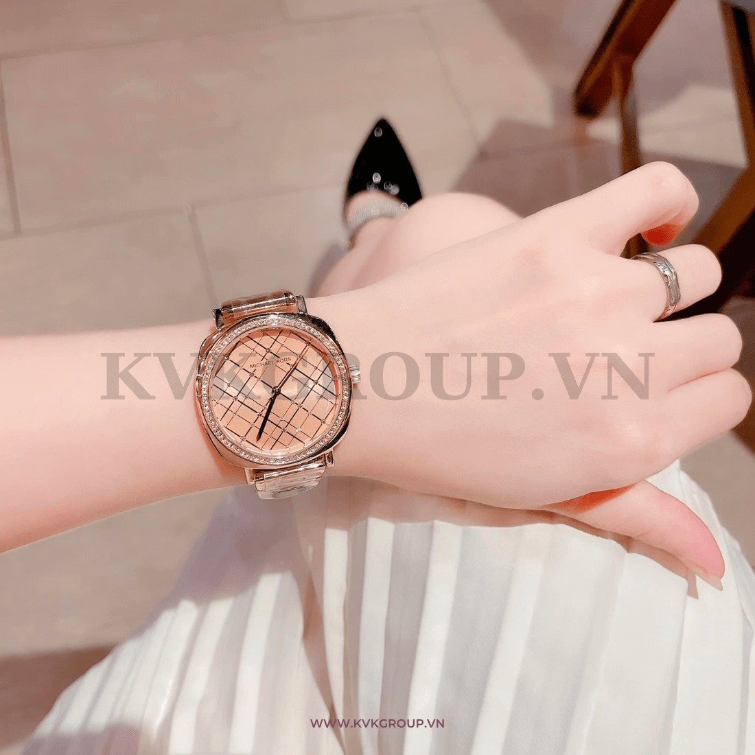Đồng hồ MICHAEL KORS nữ MK3990 Nia Rose Gold-Tone Watch 38mm