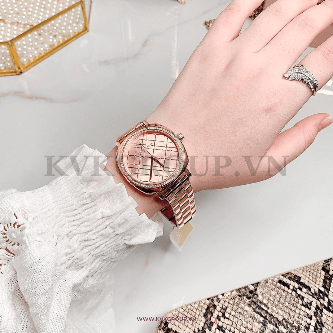 Đồng hồ MICHAEL KORS nữ MK3990 Nia Rose Gold-Tone Watch 38mm