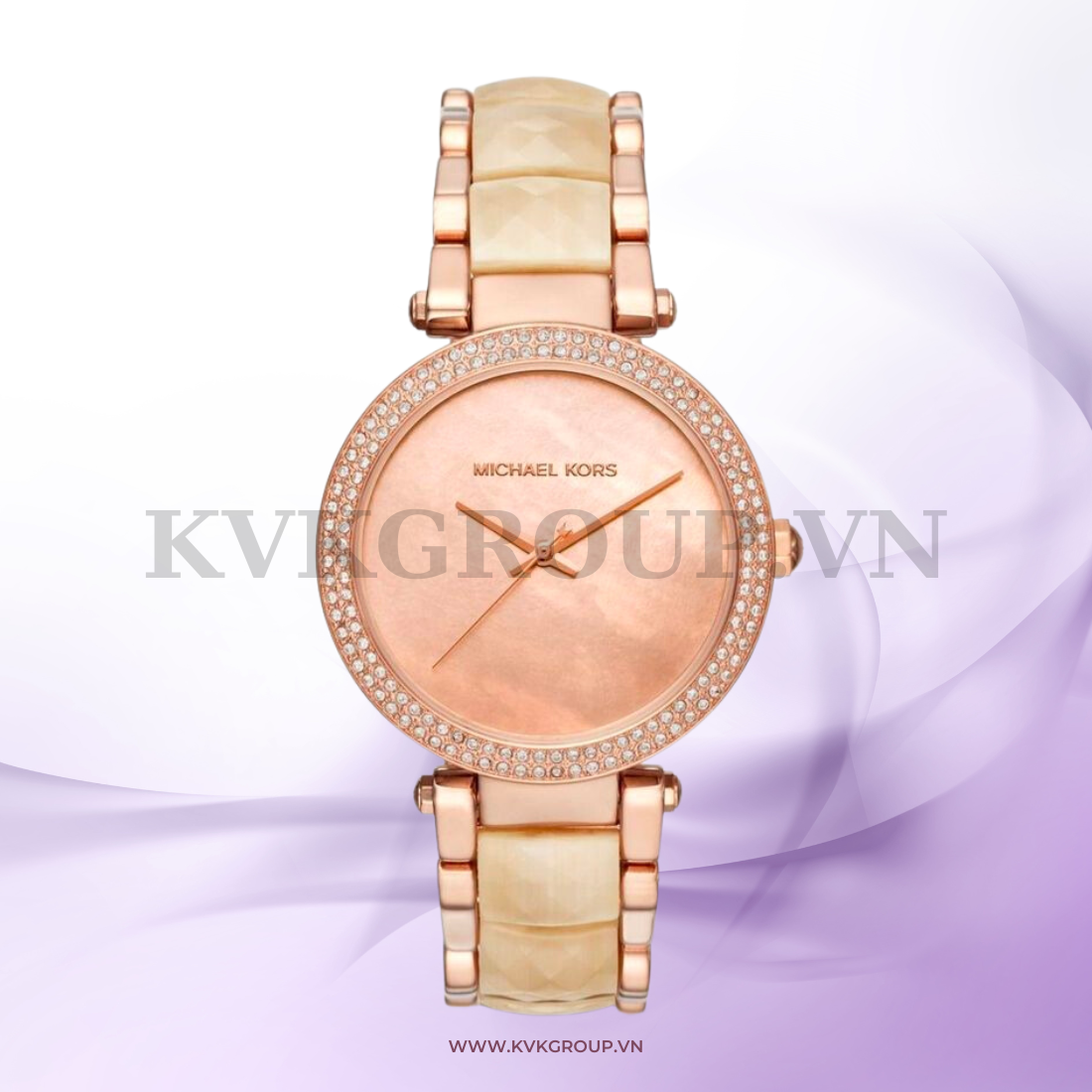 ng h MICHAEL KORS n MK6492 Paker Rose Gold Tone Watch 39mm