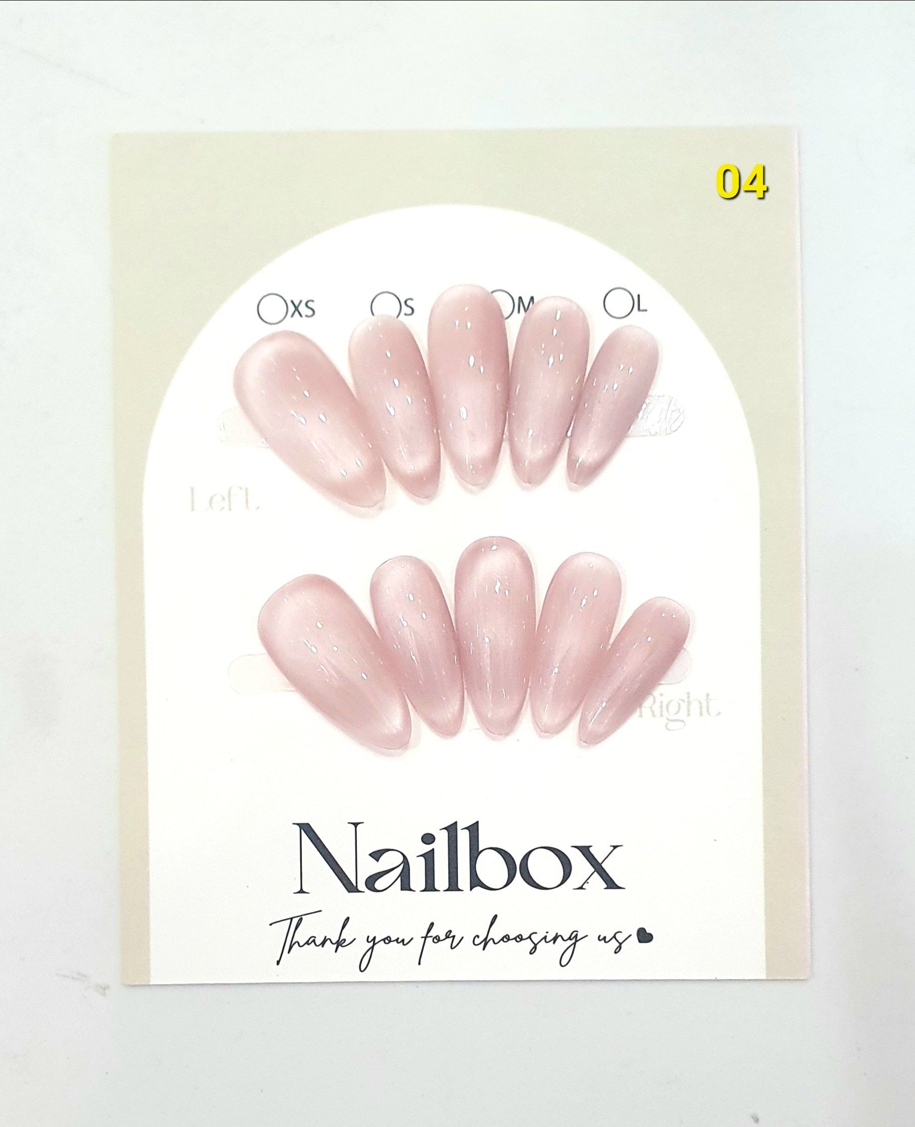 H03. Set 10 móng tay giả mắt mèo kèm keo và giũa móng