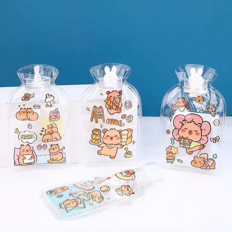 Túi chườm nóng, lạnh trong suốt họa tiết hoạt hình  18,5*11,3cm