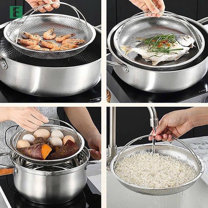 S4T Vỉ Hấp Inox Kèm Đế Có Tay Cầm 23x4cm