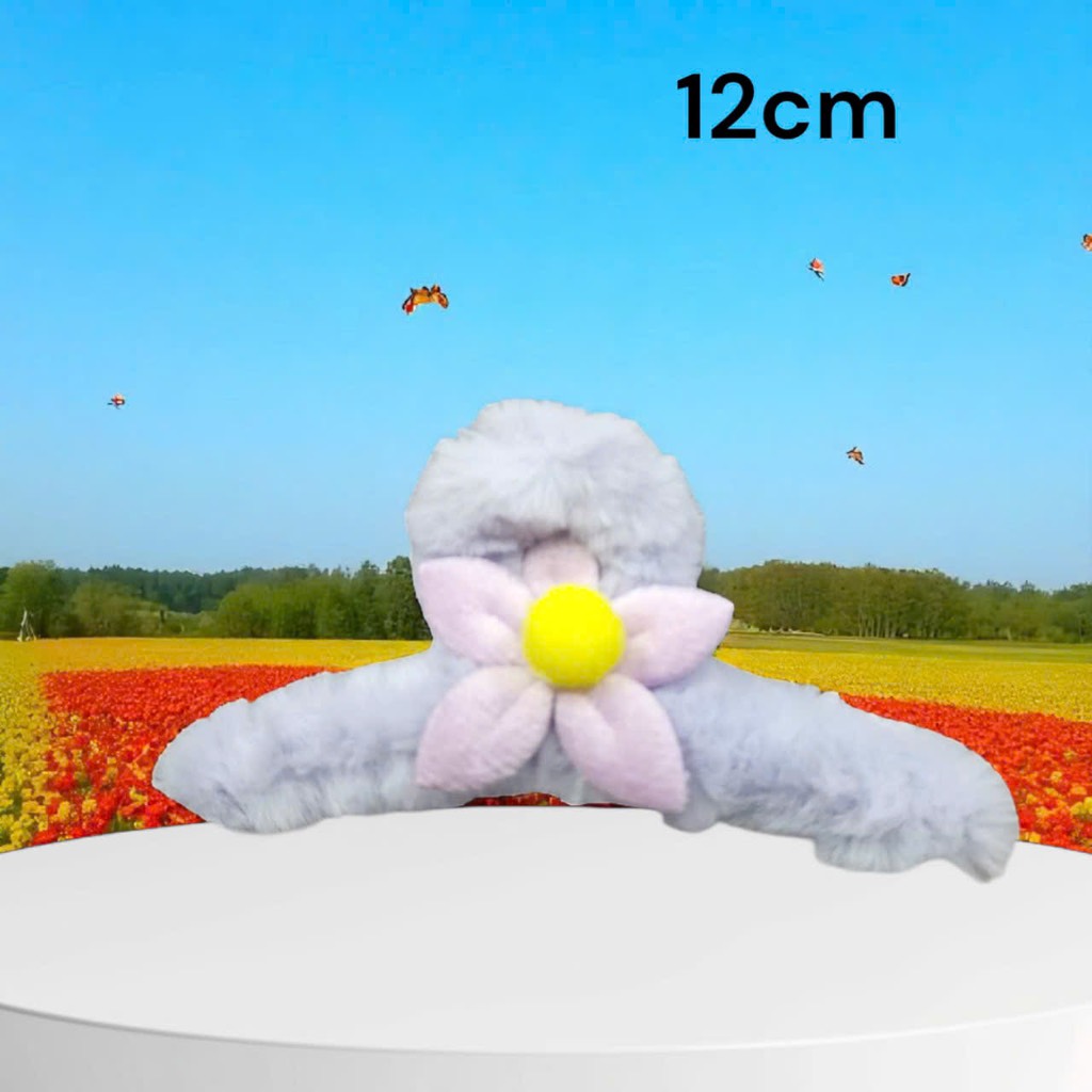 15.1 Kẹp tóc lông charm hoạt hình dễ thương