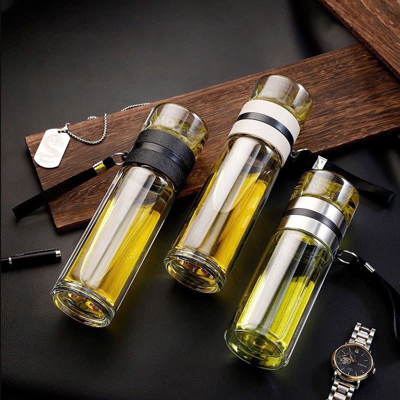 Bình pha trà thuỷ tinh 2 ngăn 450ml