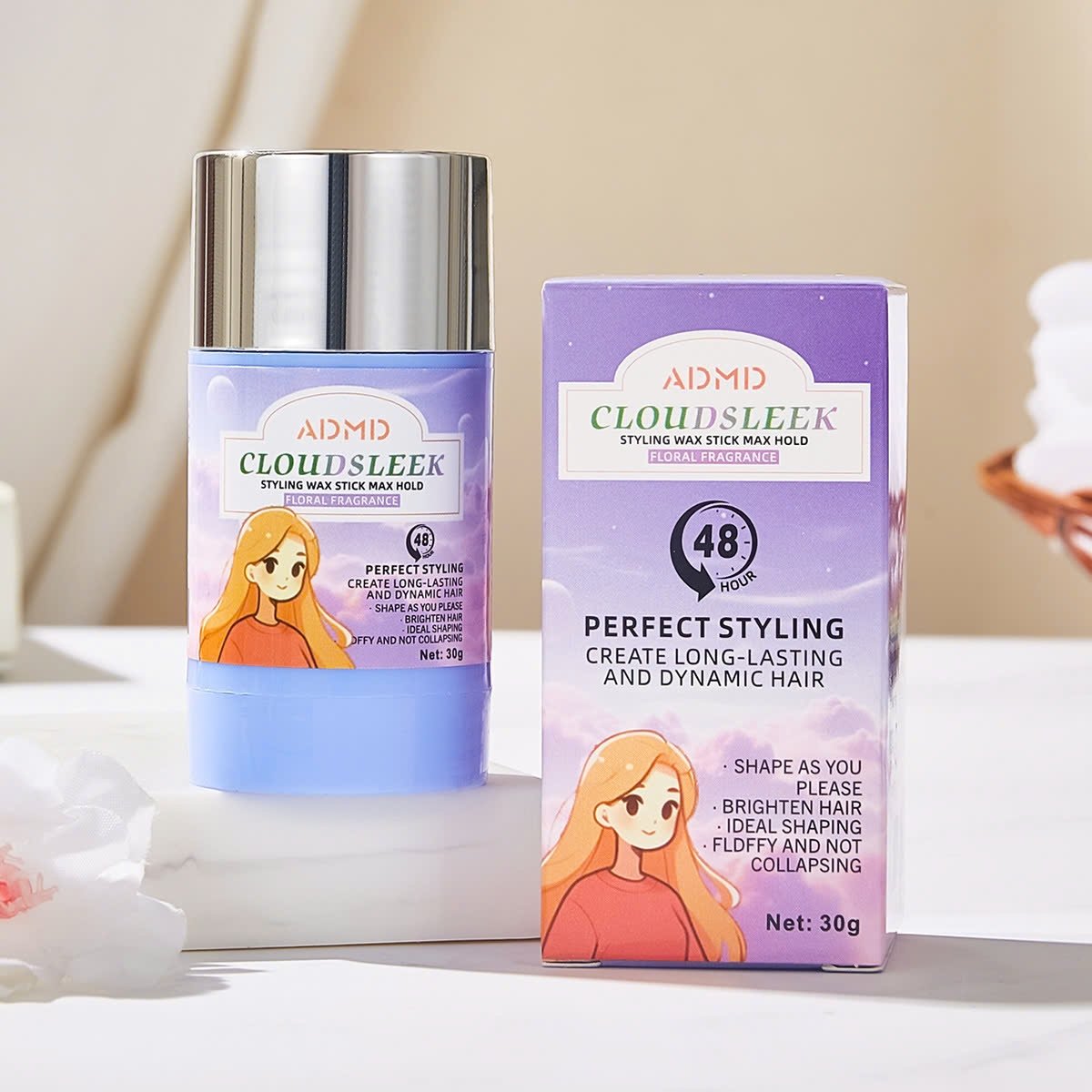 Sáp tạo kiểu tóc giữ nếp tóc gãy, tóc con ADMD 30g