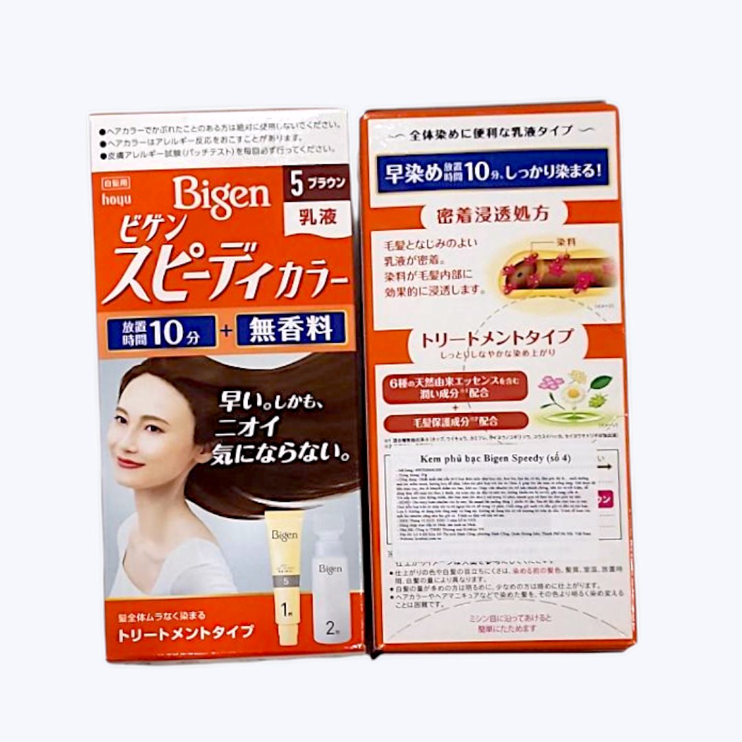 Kem nhuộm phủ bạc thảo dược Bigen Speedy